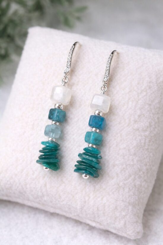 Dabīgo pērļu auskari "Jūras Elpa"